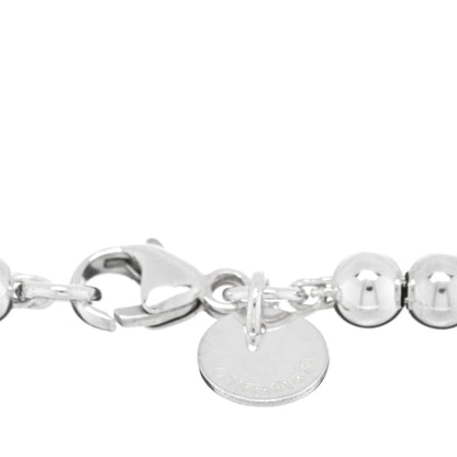 Tiffany Sterling Silver Enamel 4mm Return To Tiffany Heart Tag Bead Bracelet Blue 3 of 4