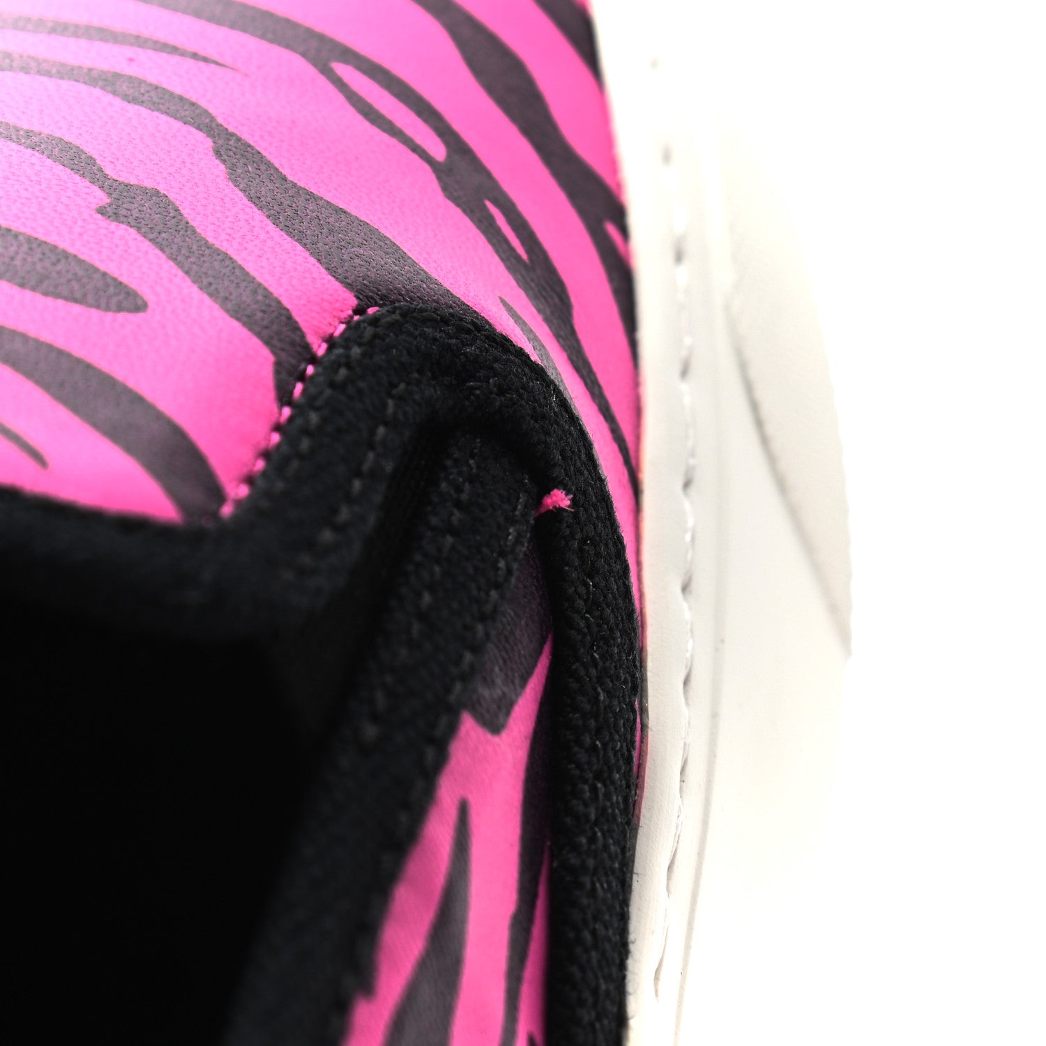 Saint Laurent Nappa Zebra Womens Venice Slip On Sneakers 39 Fuchsia Black 9 of 10