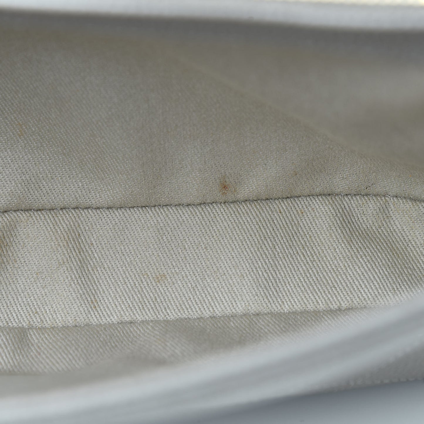 Grained Calfskin Stitched Flap Grey