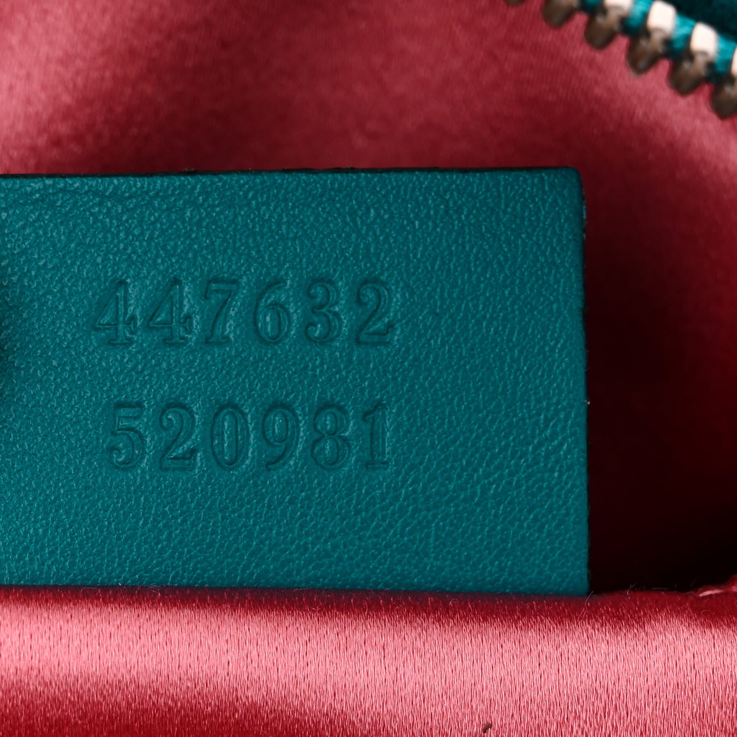Gucci Velvet Matelasse Small GG Marmont Chain Shoulder Bag Pavone Cyan 7 of 10