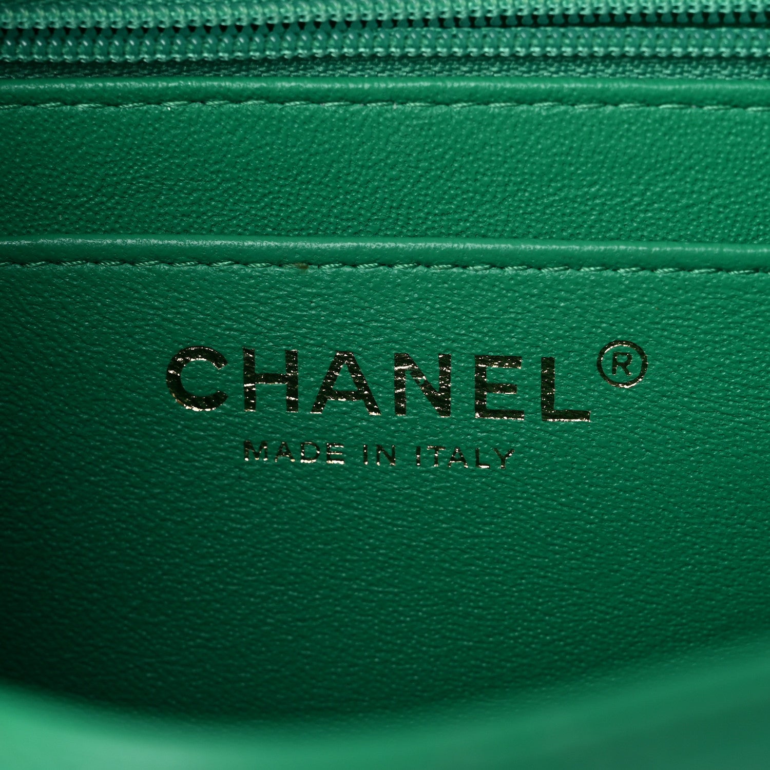 Chanel Lambskin Quilted Mini Square Flap Green 6 of 18
