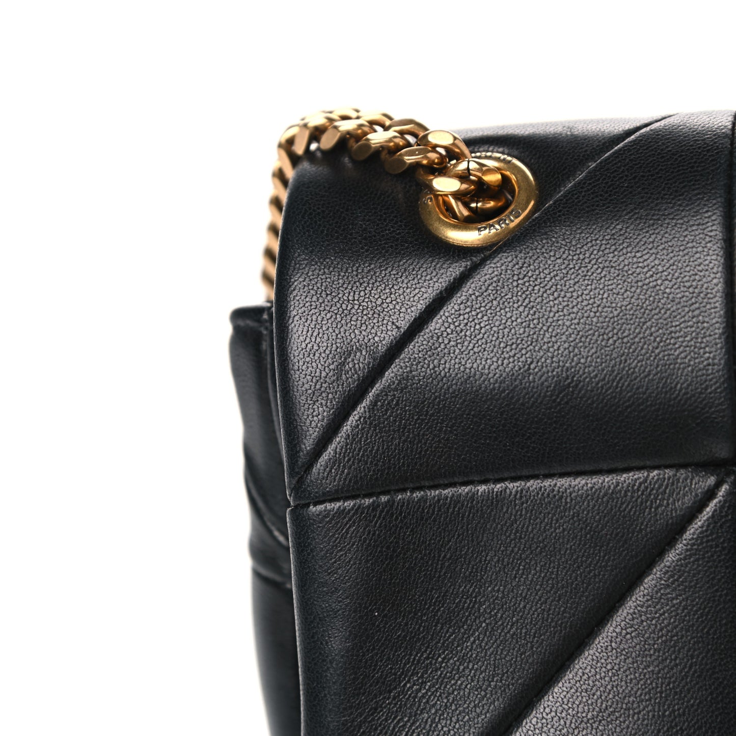 Lambskin Patchwork Monogram Small Jamie Black