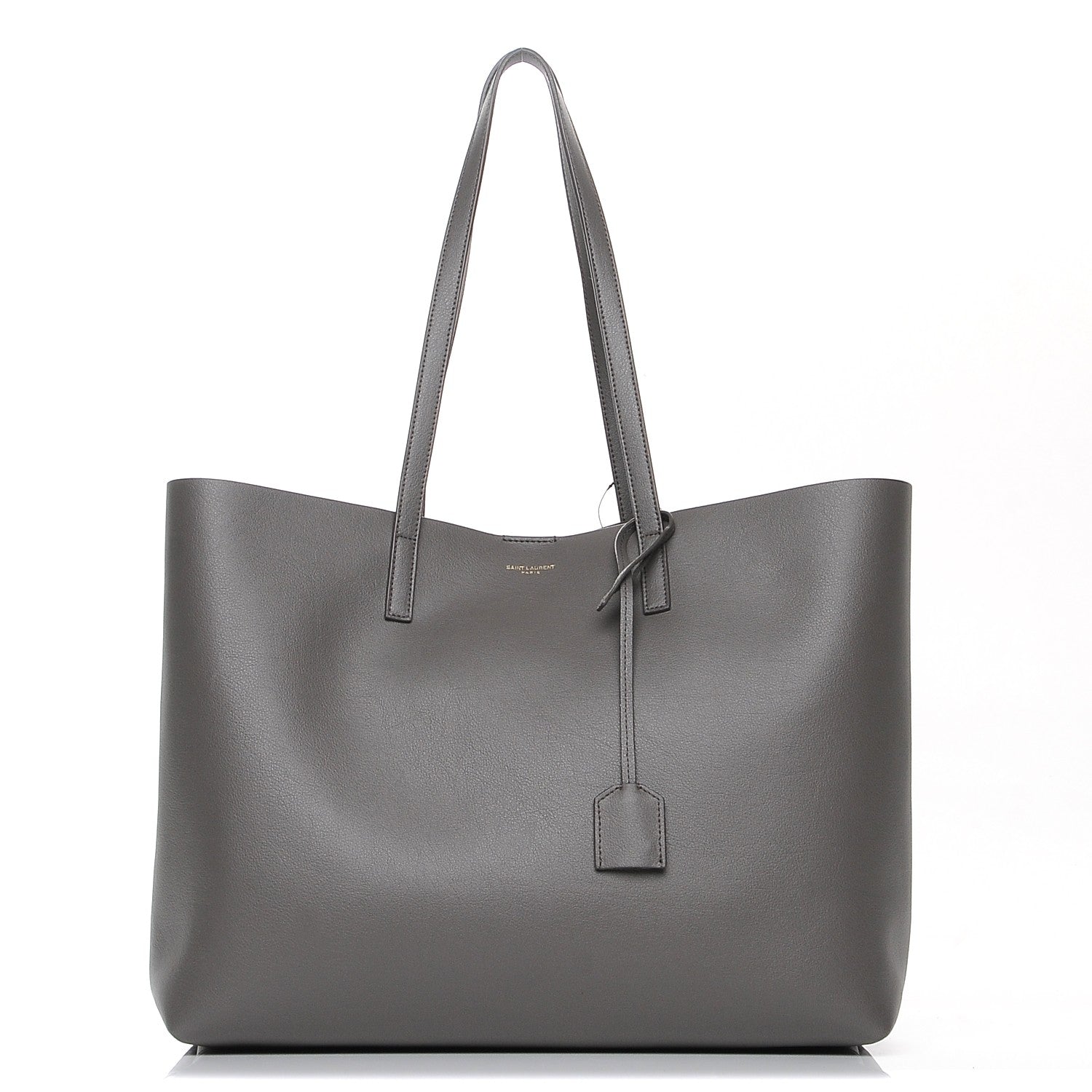 Saint Laurent Calfskin Large Shopping Tote Earth 1 of 8