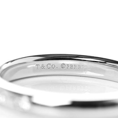 Tiffany Platinum 3 Diamond Elsa Peretti Band Ring 53 6.5 4 of 4