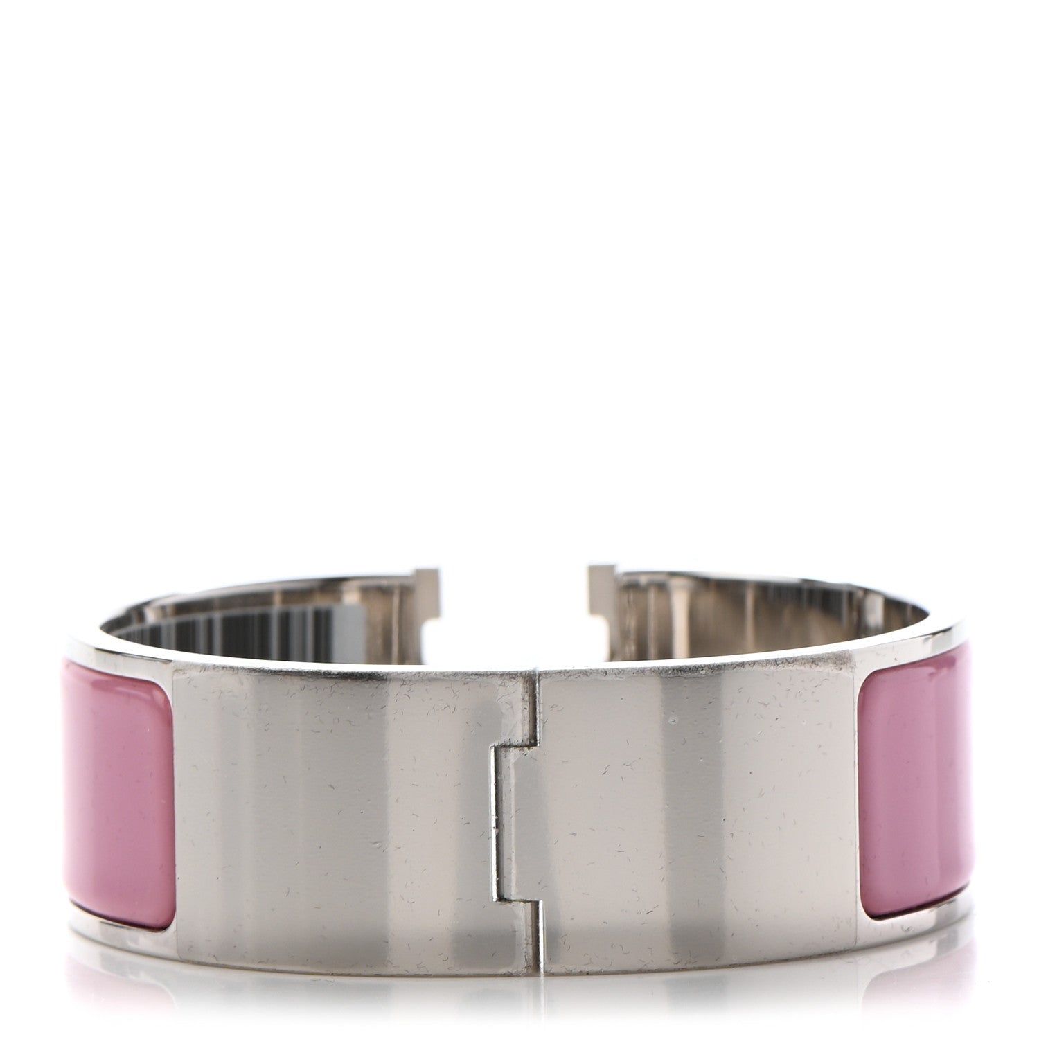 Hermes Enamel Wide Clic Clac H Bracelet PM Rose Flamingo 3 of 6
