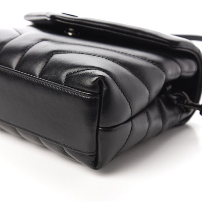 Saint Laurent Calfskin Y Quilted Monogram Toy Loulou Crossbody Bag Black 7 of 9