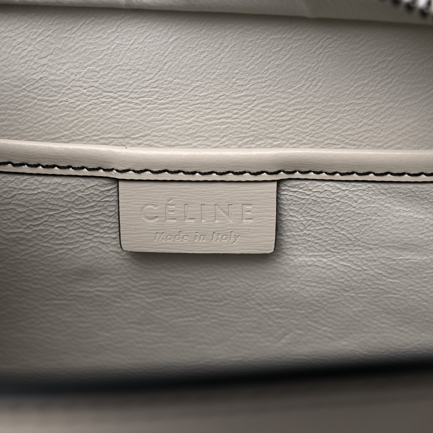 Celine Satin Calfskin Nano Debossed Luggage White 6 of 13