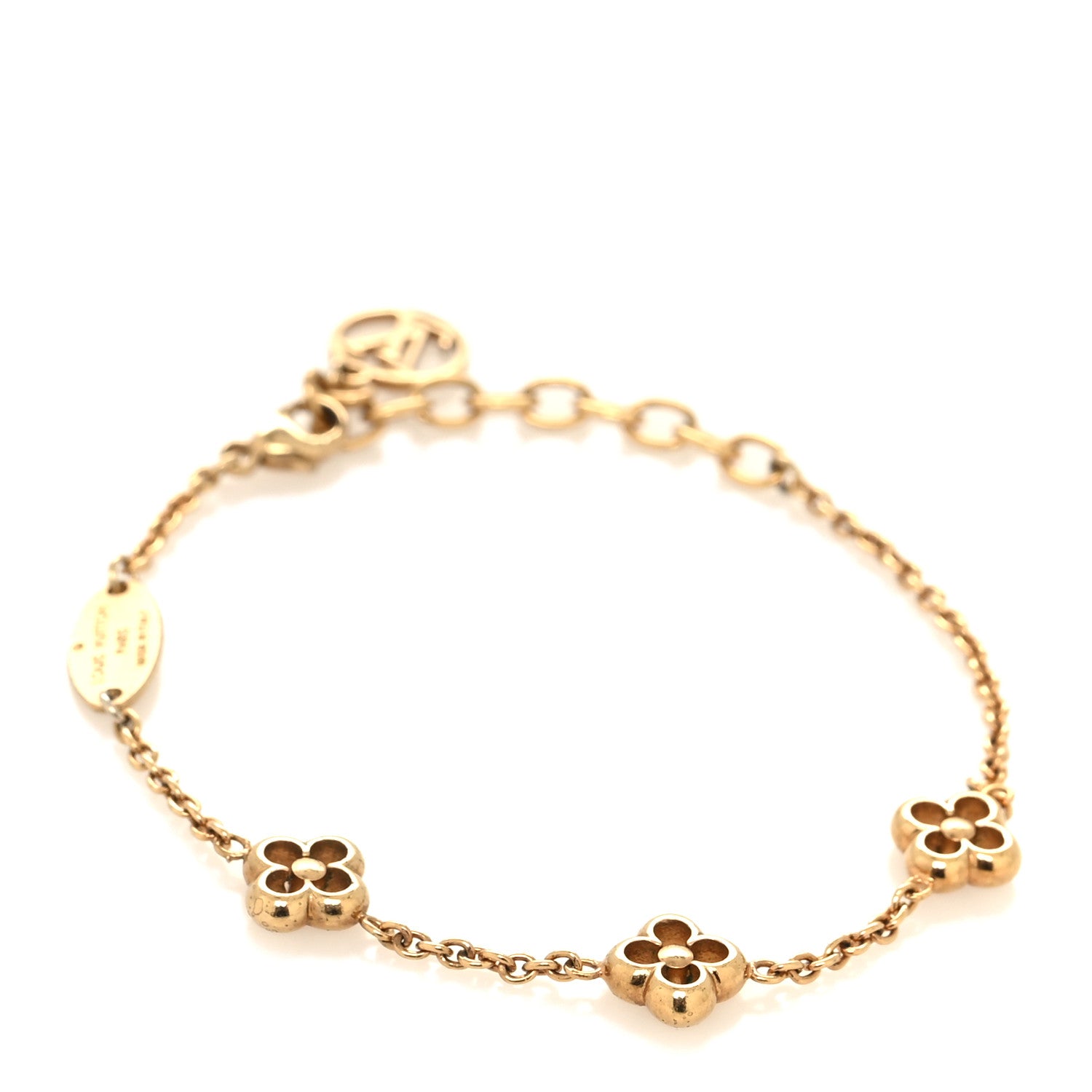 Louis Vuitton Brass Flower Full Bracelet Gold 1 of 6