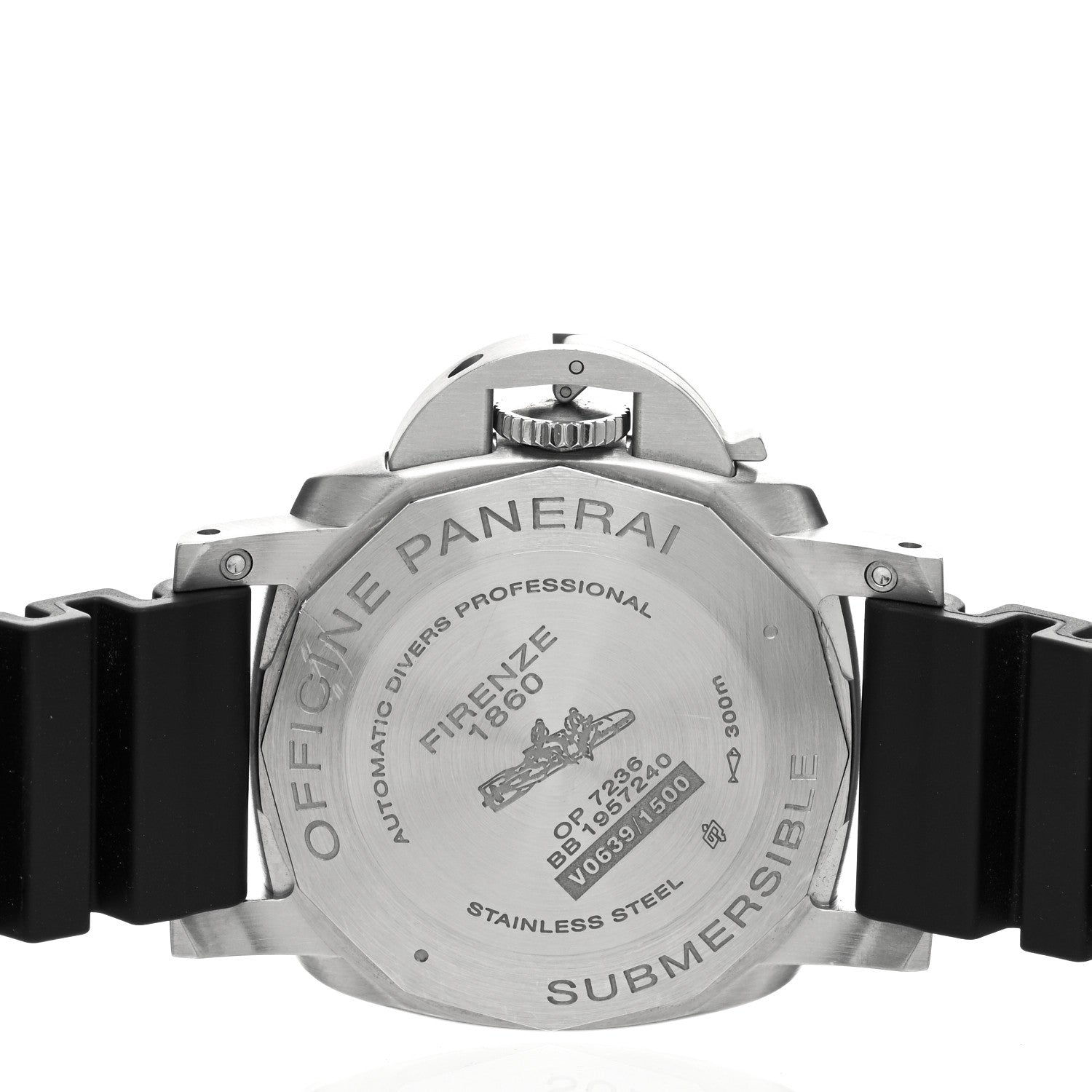 Panerai Stainless Steel Rubber 42mm Luminor Submersible Automatic Watch Black PAM00973 4 of 6