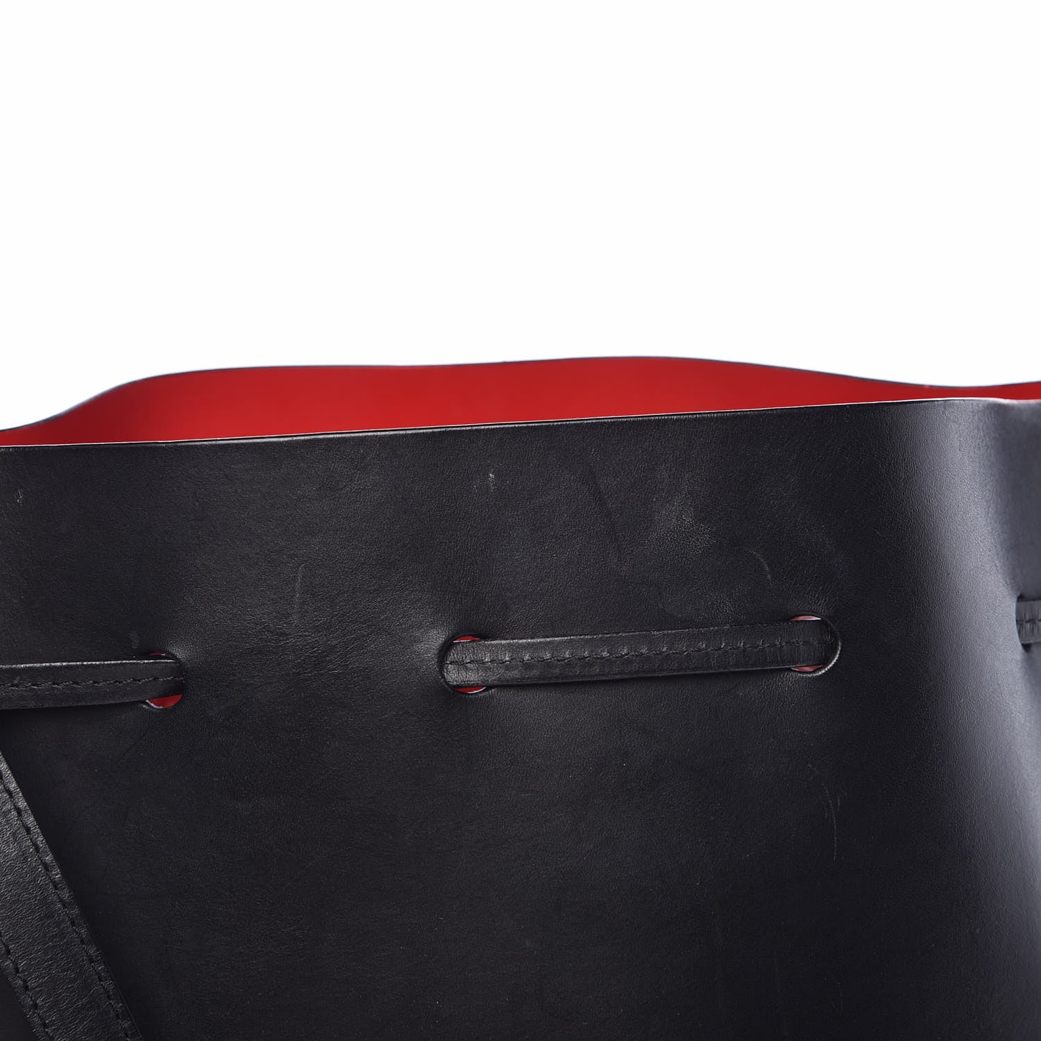 Mansur Gavriel Vegetable Tanned Calfskin Bucket Bag Black Flamma 13 of 20