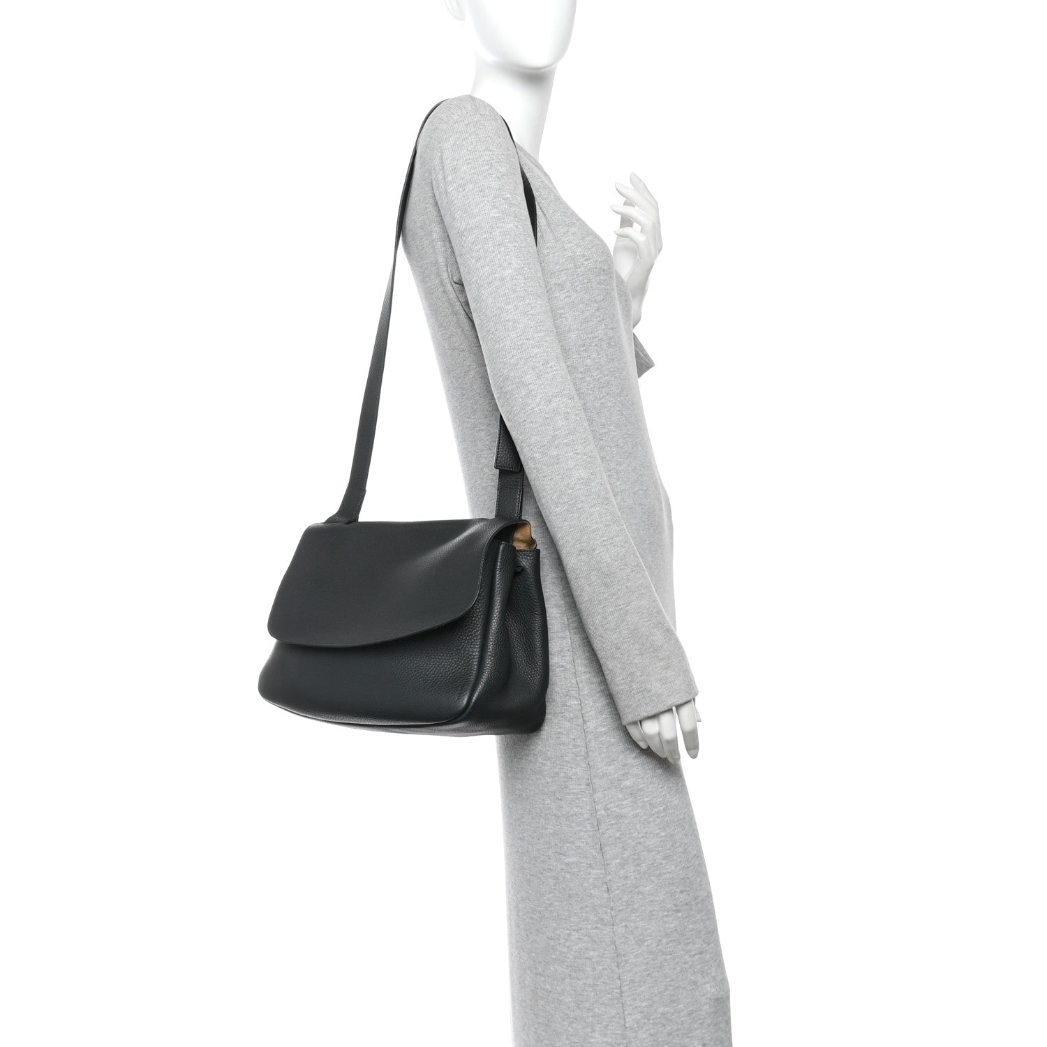 The Row Calfskin Small Mail Bag Bottle Green 2 of 10