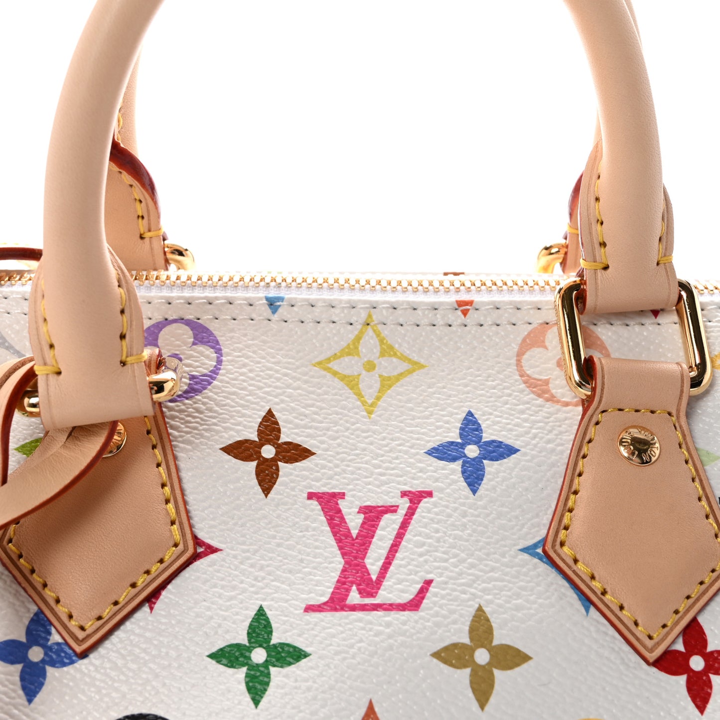 LV X TM Monogram Multicolor Speedy Bandouliere 25 White