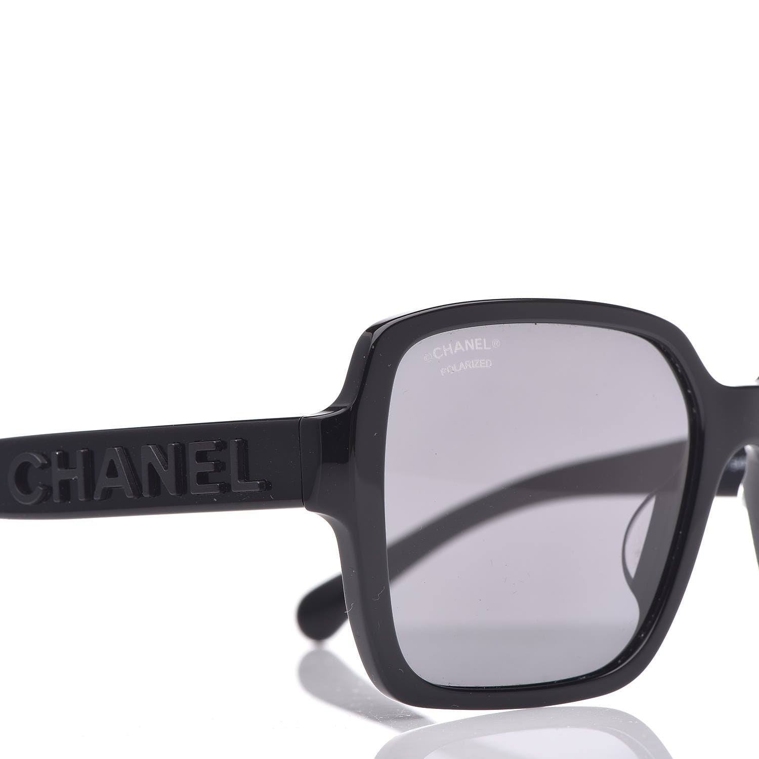 Chanel Acetate Polarized Square Sunglasses 5408 Black 5 of 9