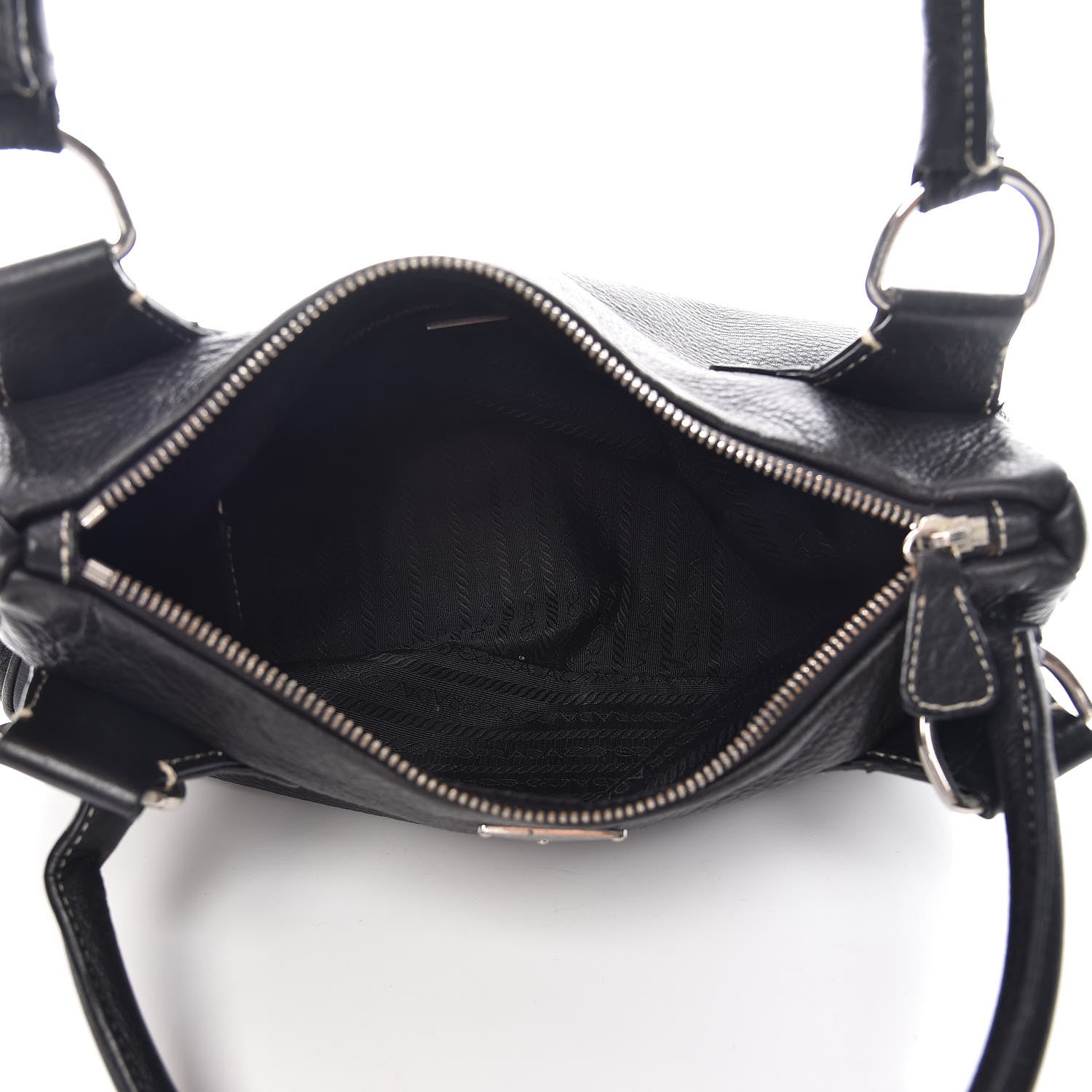 Prada Vitello Daino Box Shoulder Bag Nero Black 7 of 14
