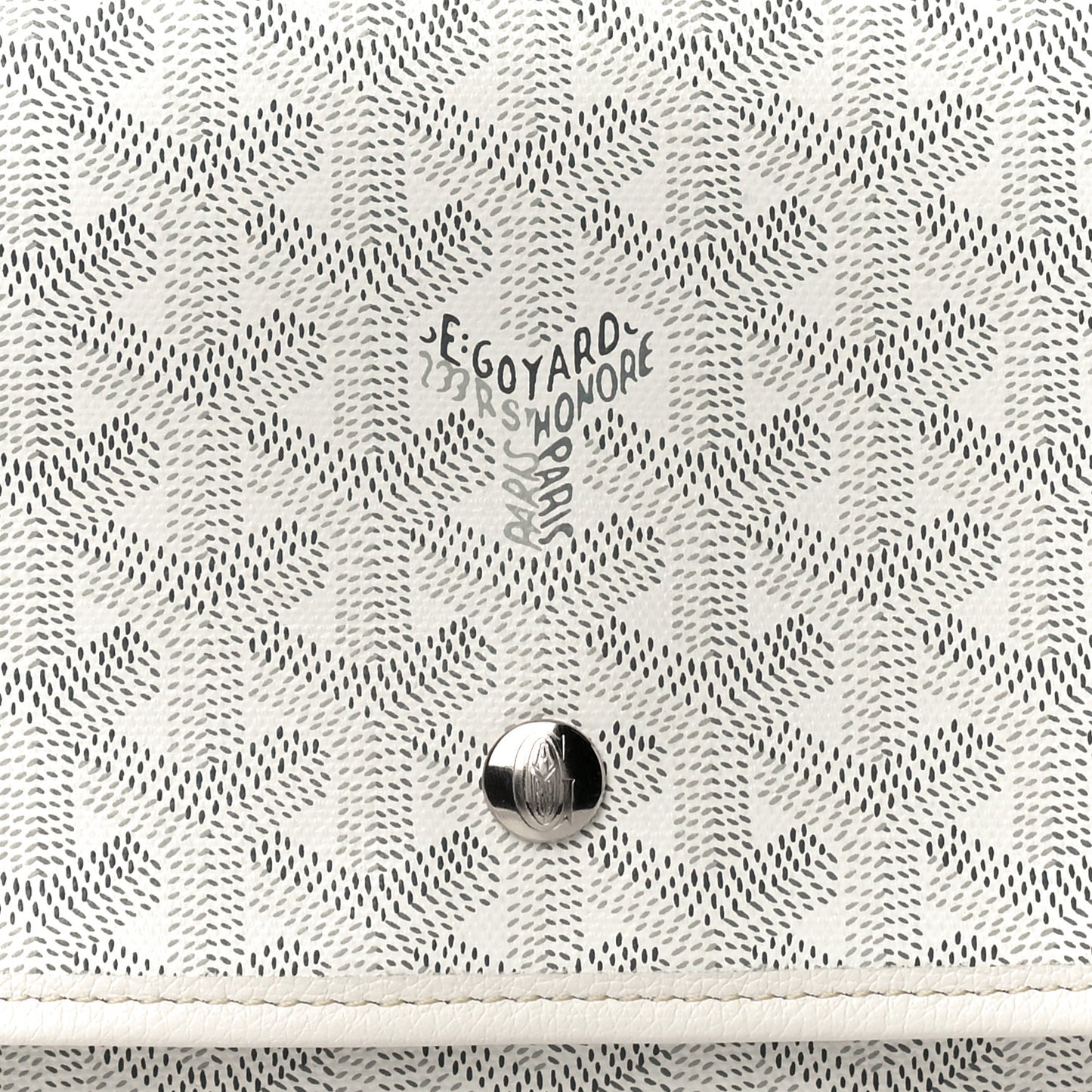 Goyardine Plumet Wallet Clutch White