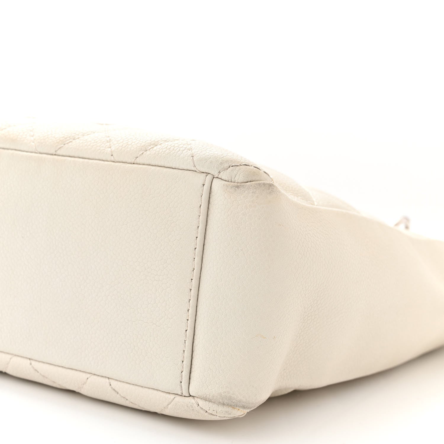 Chanel Caviar Quilted Petit Shopping Tote PST White 10 of 13