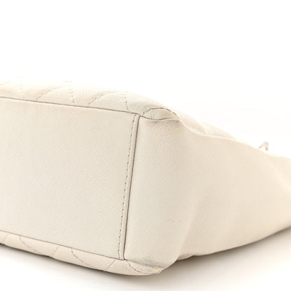 Chanel Caviar Quilted Petit Shopping Tote PST White 10 of 13