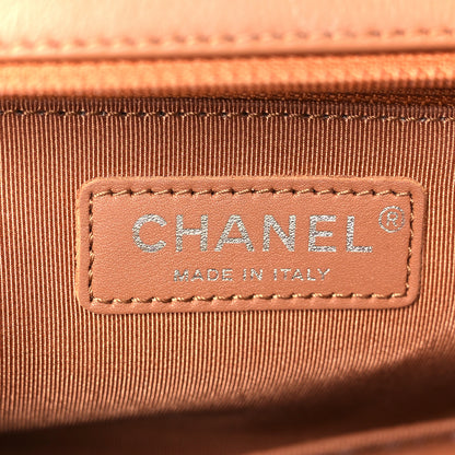 Chanel Calfskin Quilted New Medium Boy Flap Dark Beige 6 of 11
