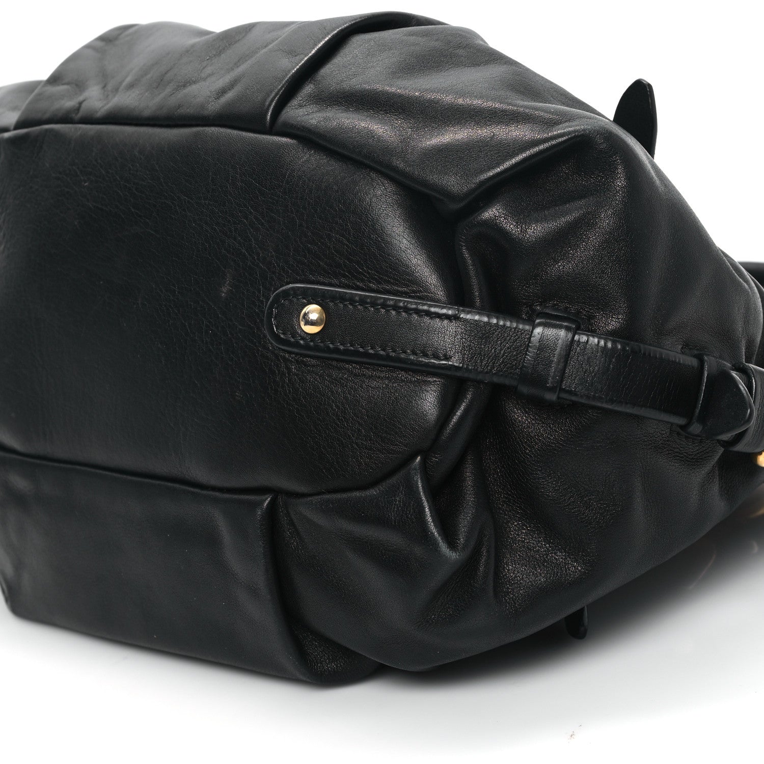 Prada Soft Calf Shopping Satchel Black 9 of 11