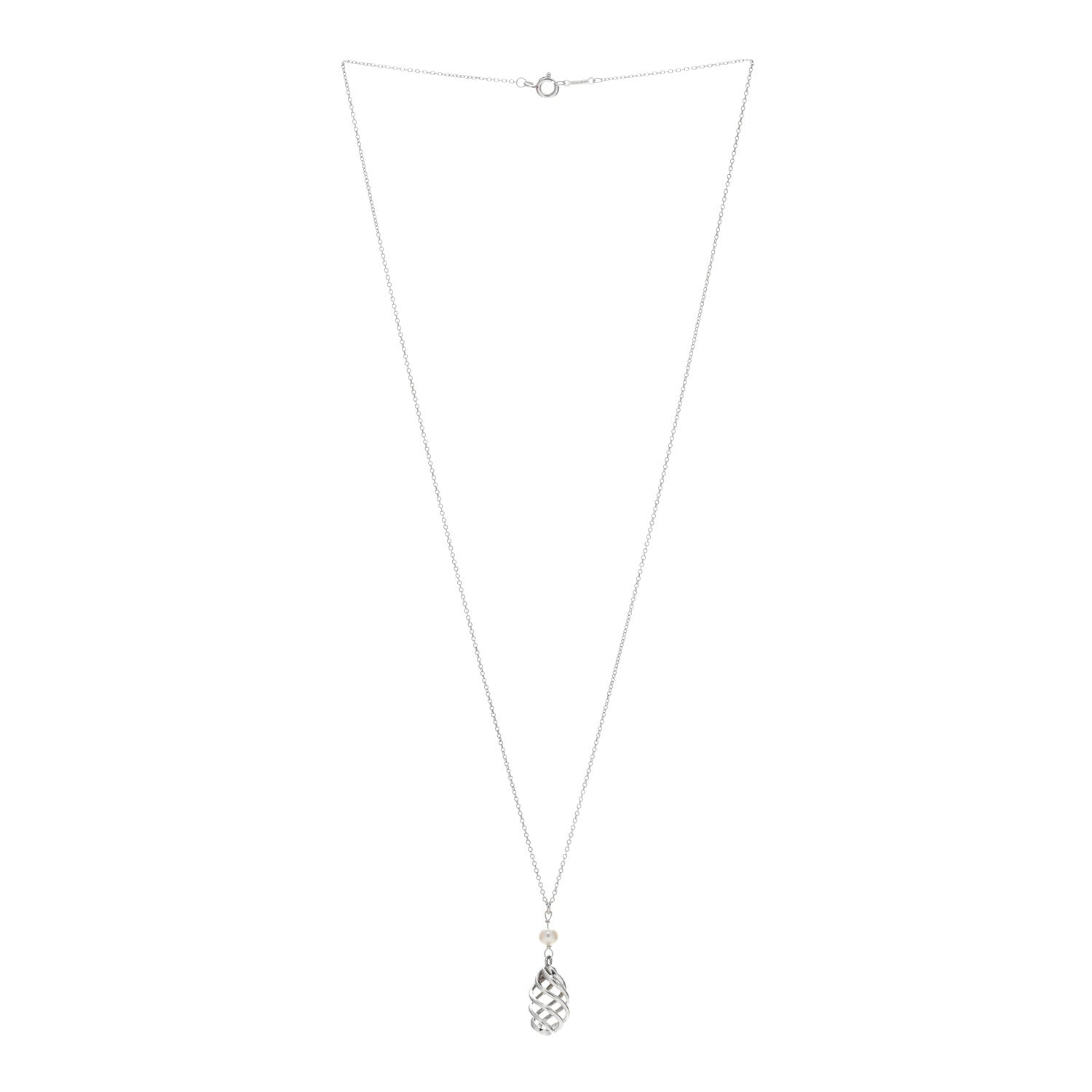 Tiffany Sterling Silver Pearl Paloma Picasso Venezia Luce Pendant Necklace 2 of 3