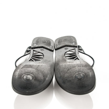 Chanel PVC CC Pearl Thong Sandals 36 Black 5 of 8