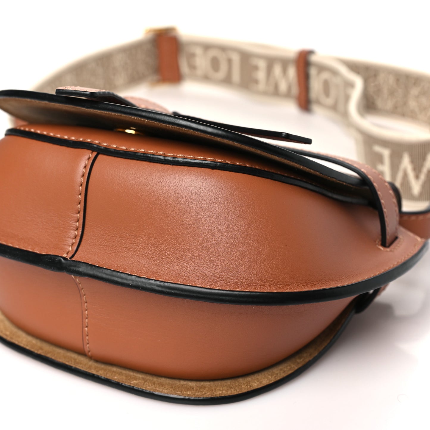 Calfskin Jacquard Mini Gate Dual Bag Tan