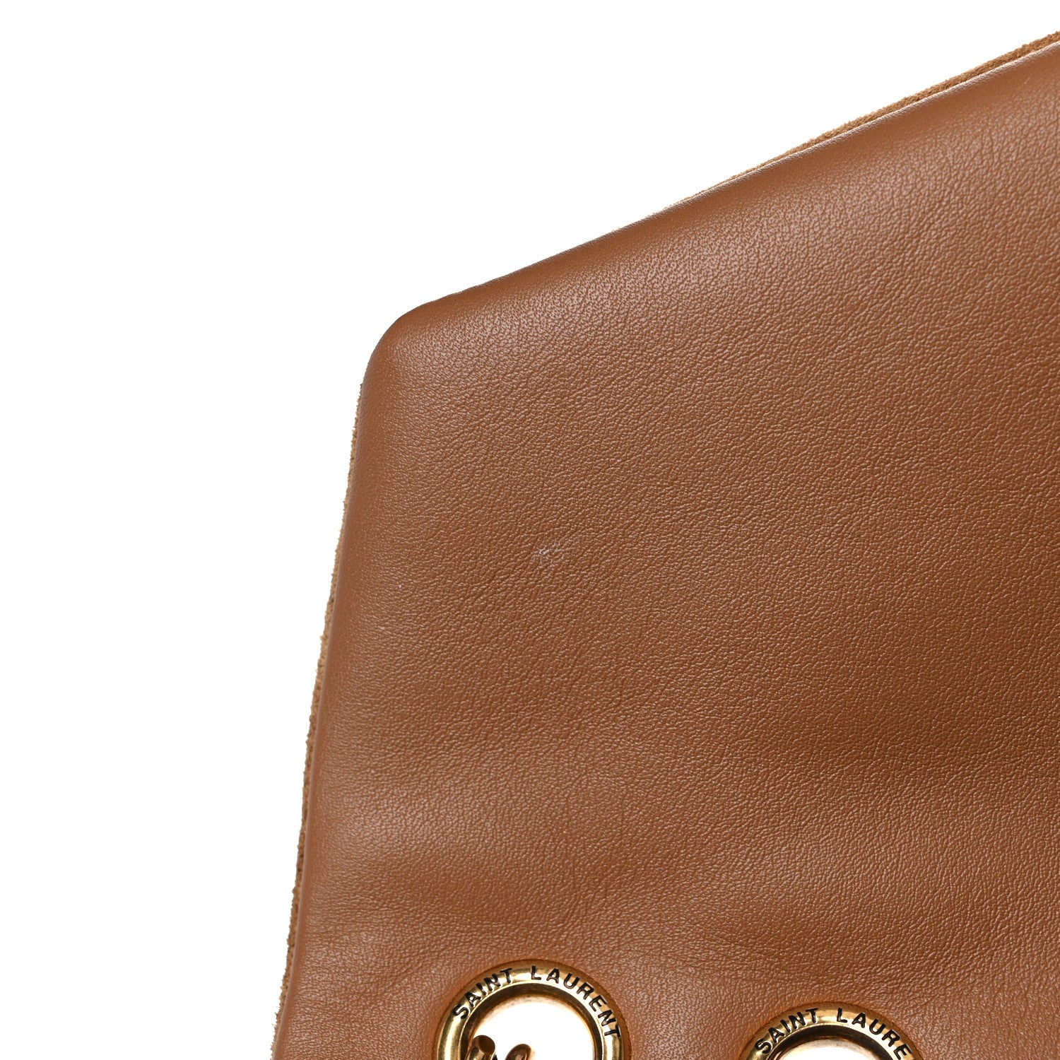 Saint Laurent Suede Y Quilted Monogram Medium Loulou Chain Satchel Cinnamon 14 of 27