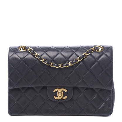 Chanel Lambskin Quilted Small Double Flap Navy 1 of 14