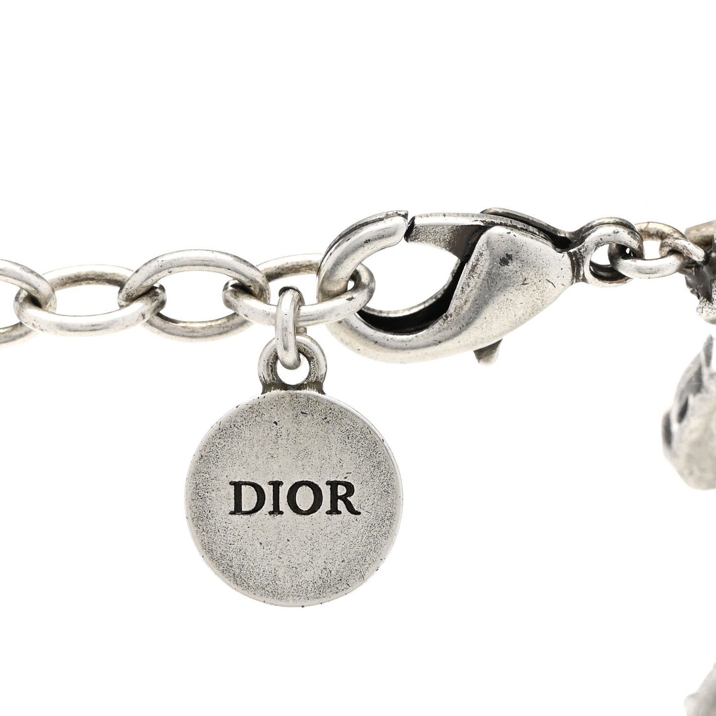 Metal Crystal J'Adior Laurier Choker Necklace Silver