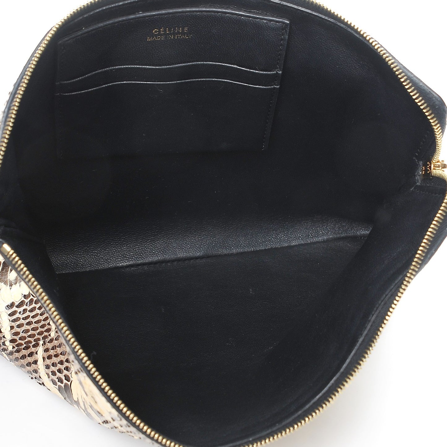 Watersnake Clutch Pouch Black White