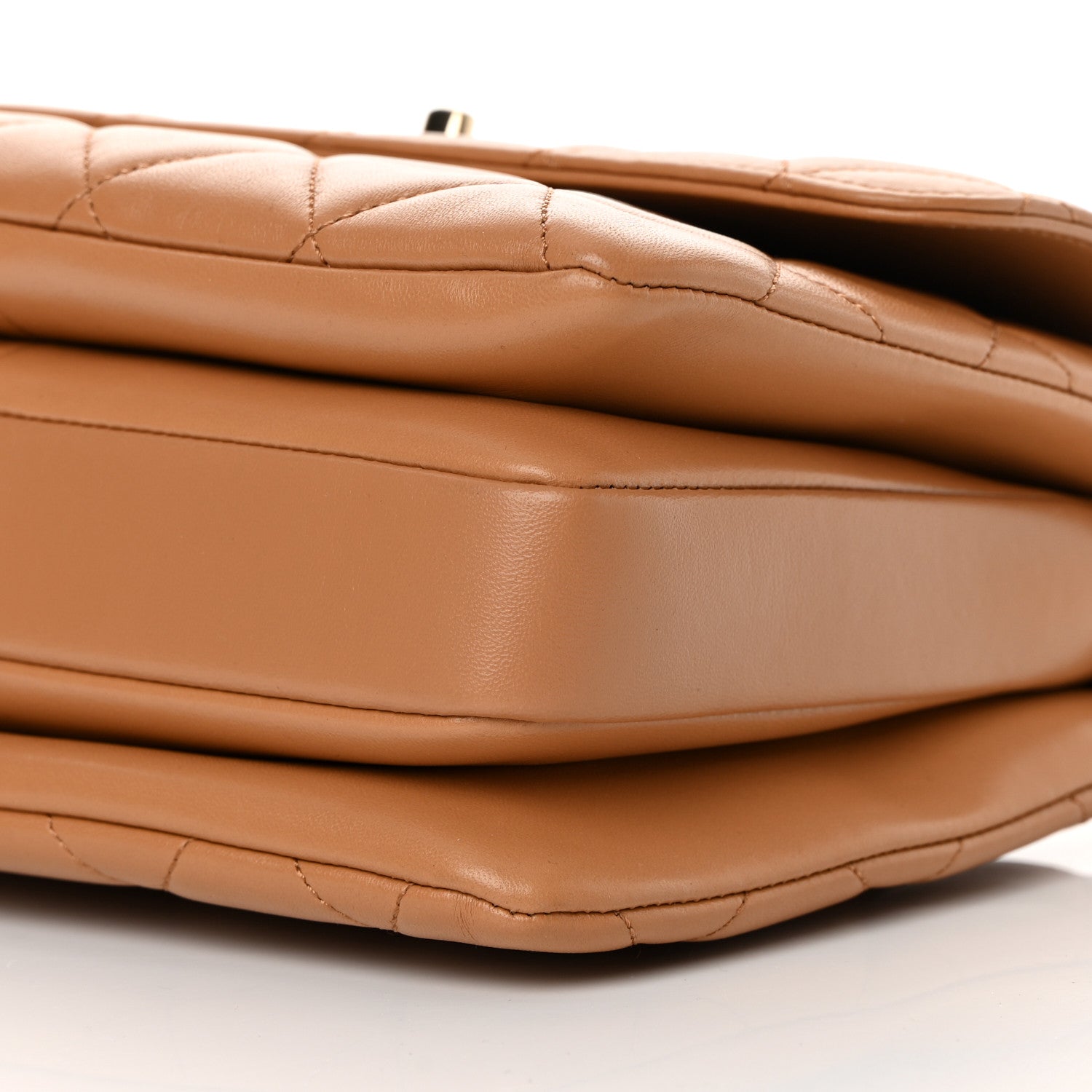 Chanel Lambskin Quilted Small Trendy CC Flap Dual Handle Bag Camel 10 of 14