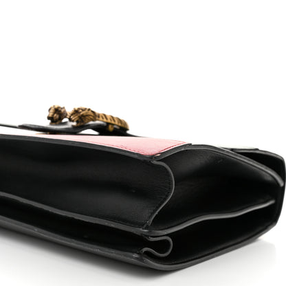 Gucci Calfskin Bamboo Web Large Dionysus Top Handle Bag Black Bright Evergreen Hibiscus Red 10 of 12