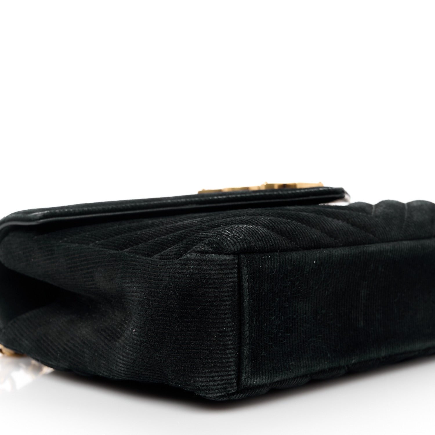 Saint Laurent Suede Matelasse Chevron Monogram Medium College Bag Black 10 of 11