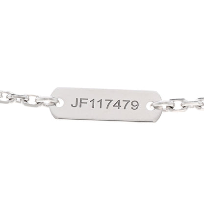 Van Cleef & Arpels 18K White Gold Chalcedony Vintage Alhambra Pendant Necklace 5 of 6