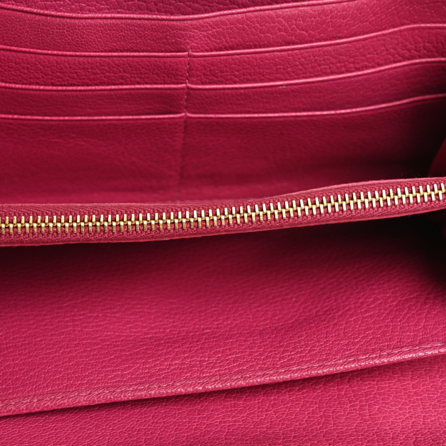 Miu Miu Goatskin Madras Zip Around Wallet Pink 6 of 17