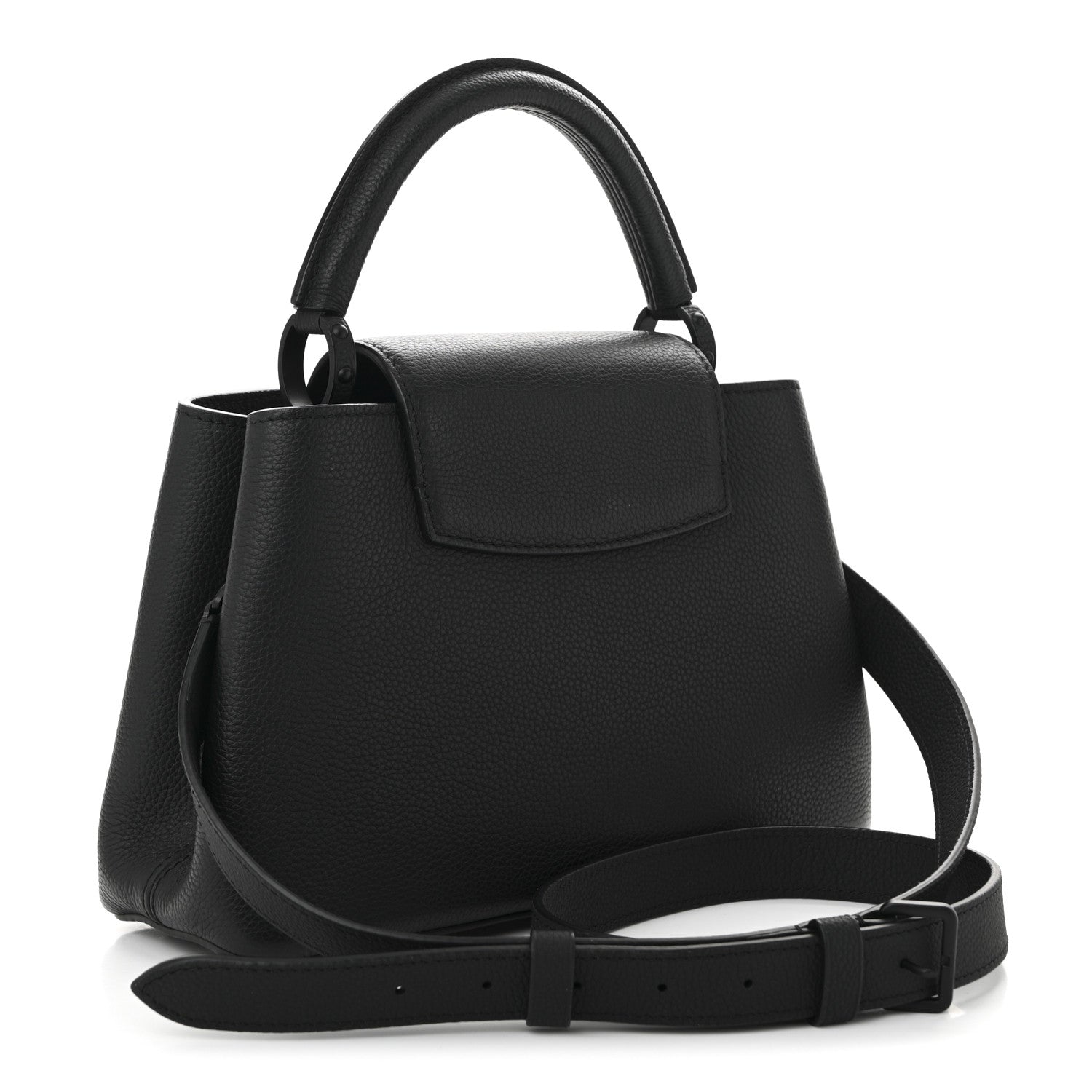 Louis Vuitton Taurillon Capucines BB Matte Black 3 of 9
