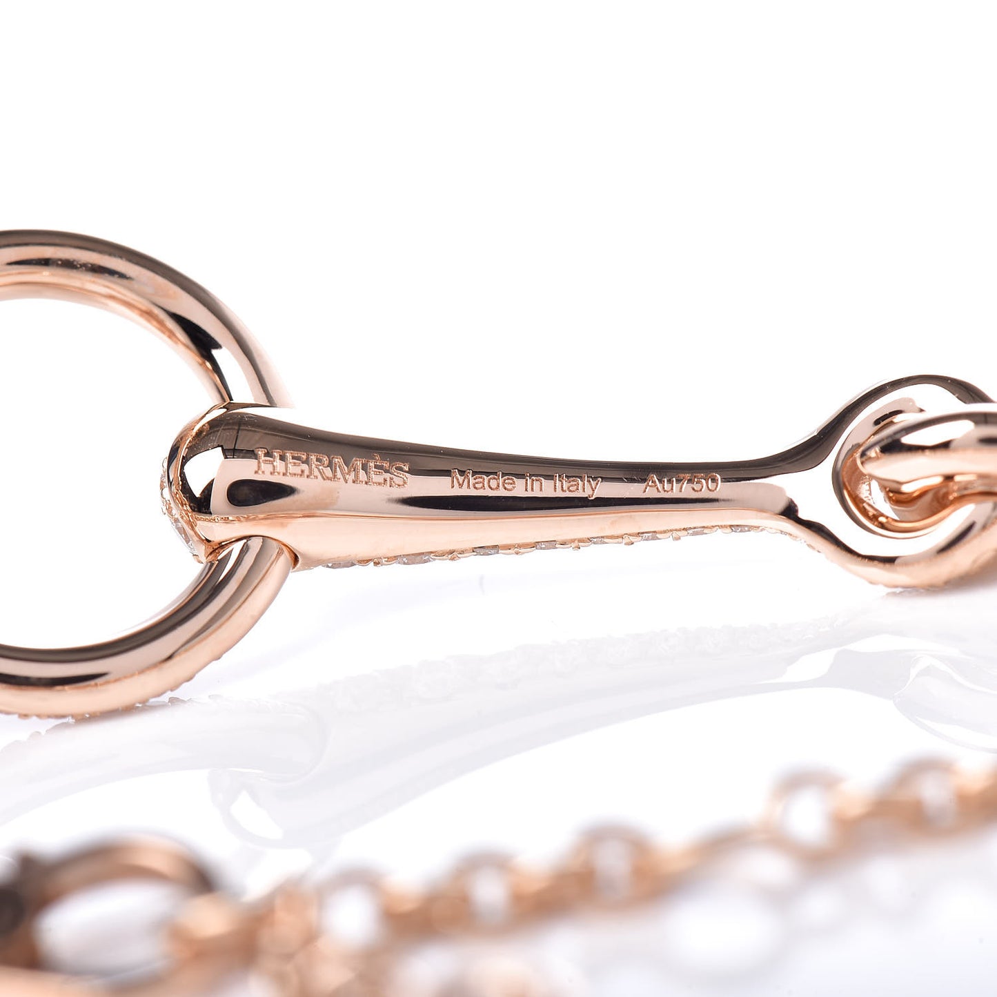 18K Rose Gold Diamond TPM Filet d'Or Pave Bracelet ST
