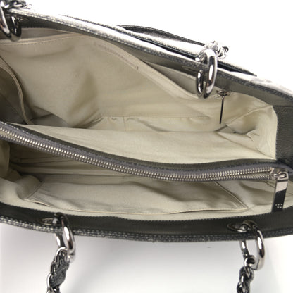 Chanel Metallic Caviar Quilted Grand Shopping Tote GST Dark Silver 5 of 11