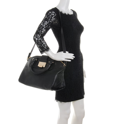 Jimmy Choo Leather Rosa Satchel Black 2 of 7
