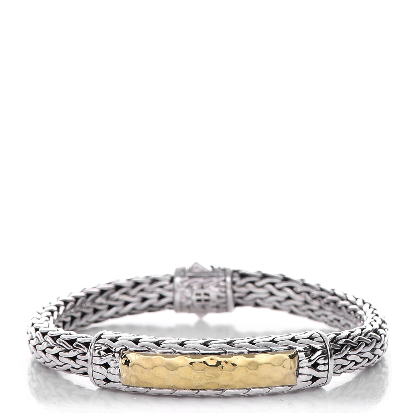 Sterling Silver 22K Yellow Gold Chain Bracelet