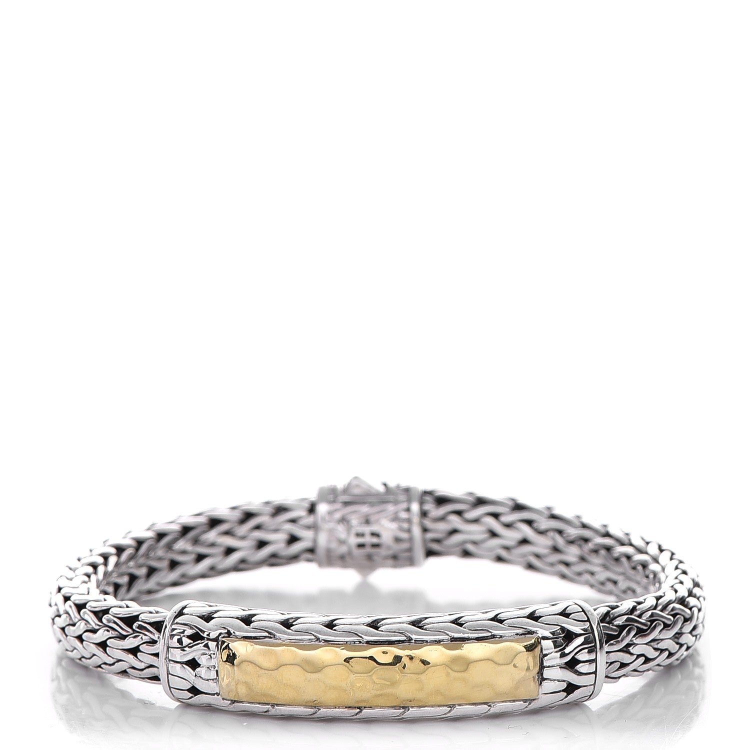 John Hardy Sterling Silver 22K Yellow Gold Chain Bracelet 1 of 7