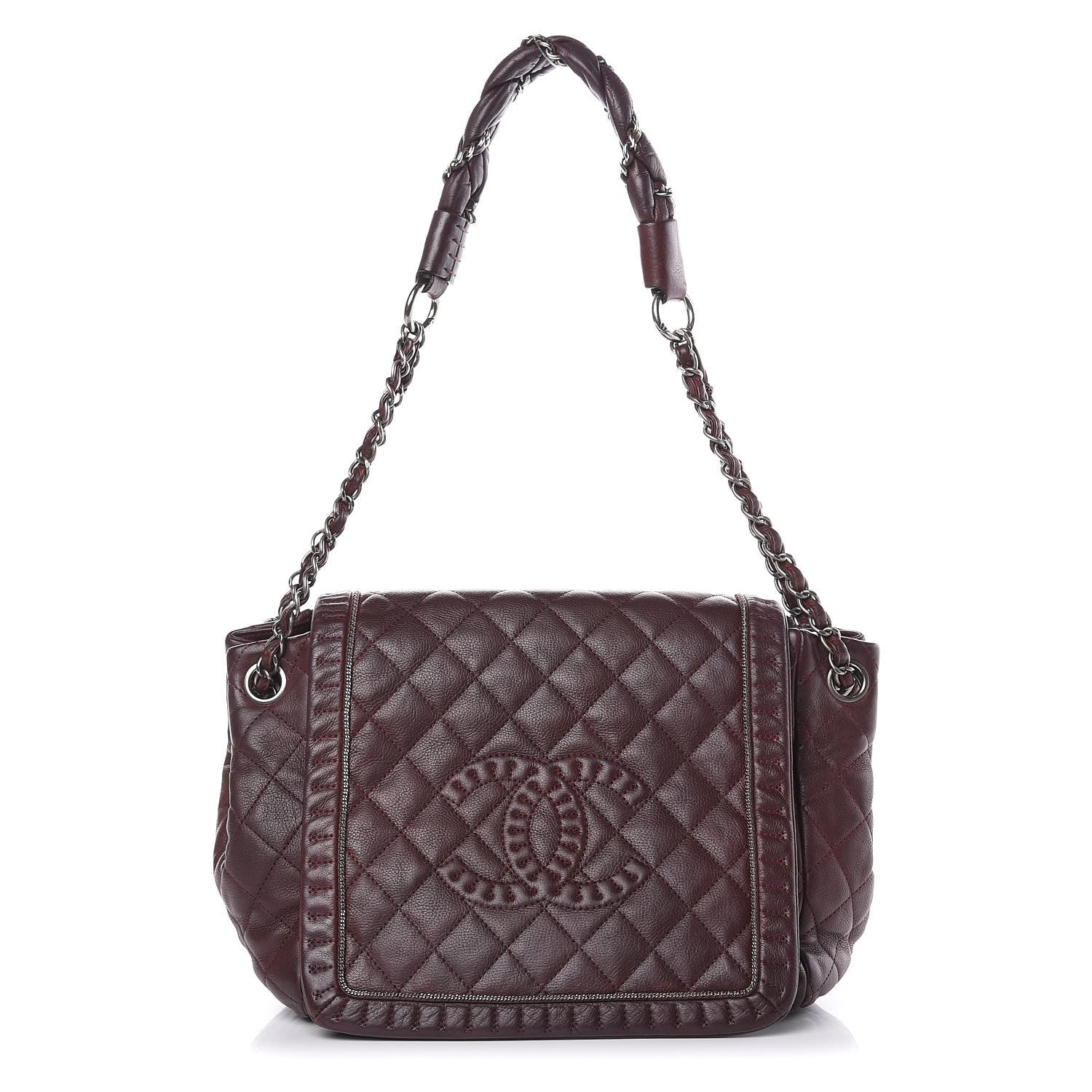 Chanel Calfskin Quilted Istanbul Accordion Flap Burgundy 1 of 15