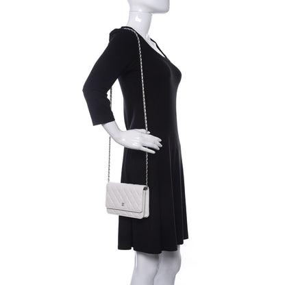 Chanel Caviar Quilted Wallet On Chain WOC White 2 of 11