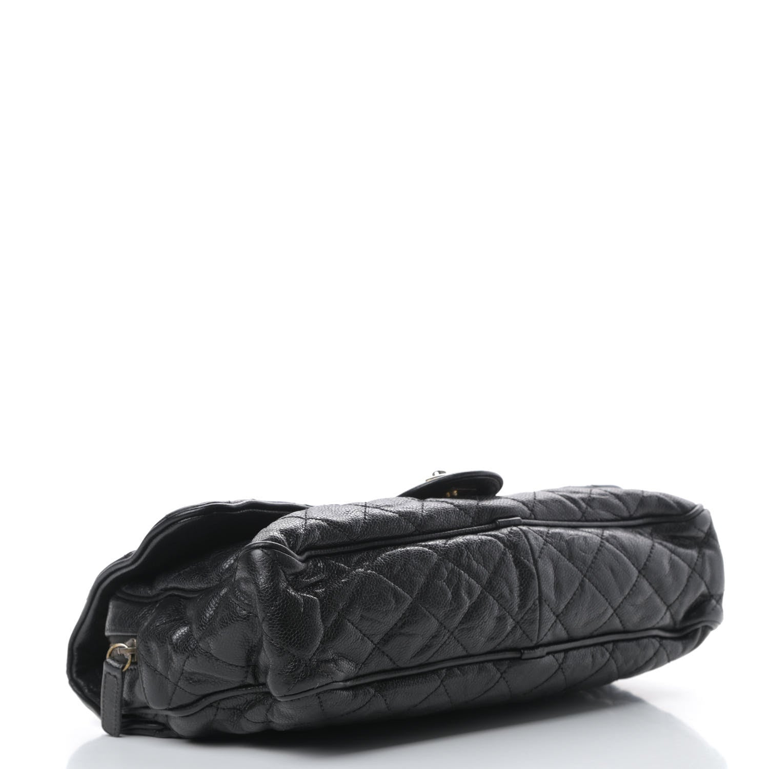 Chanel Crumpled Grained Calfskin Quilted Large Shiva Flap Black 4 of 14