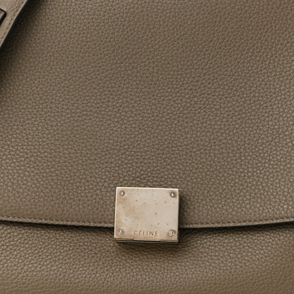 Celine Drummed Calfskin Suede Medium Trapeze Dune 7 of 9