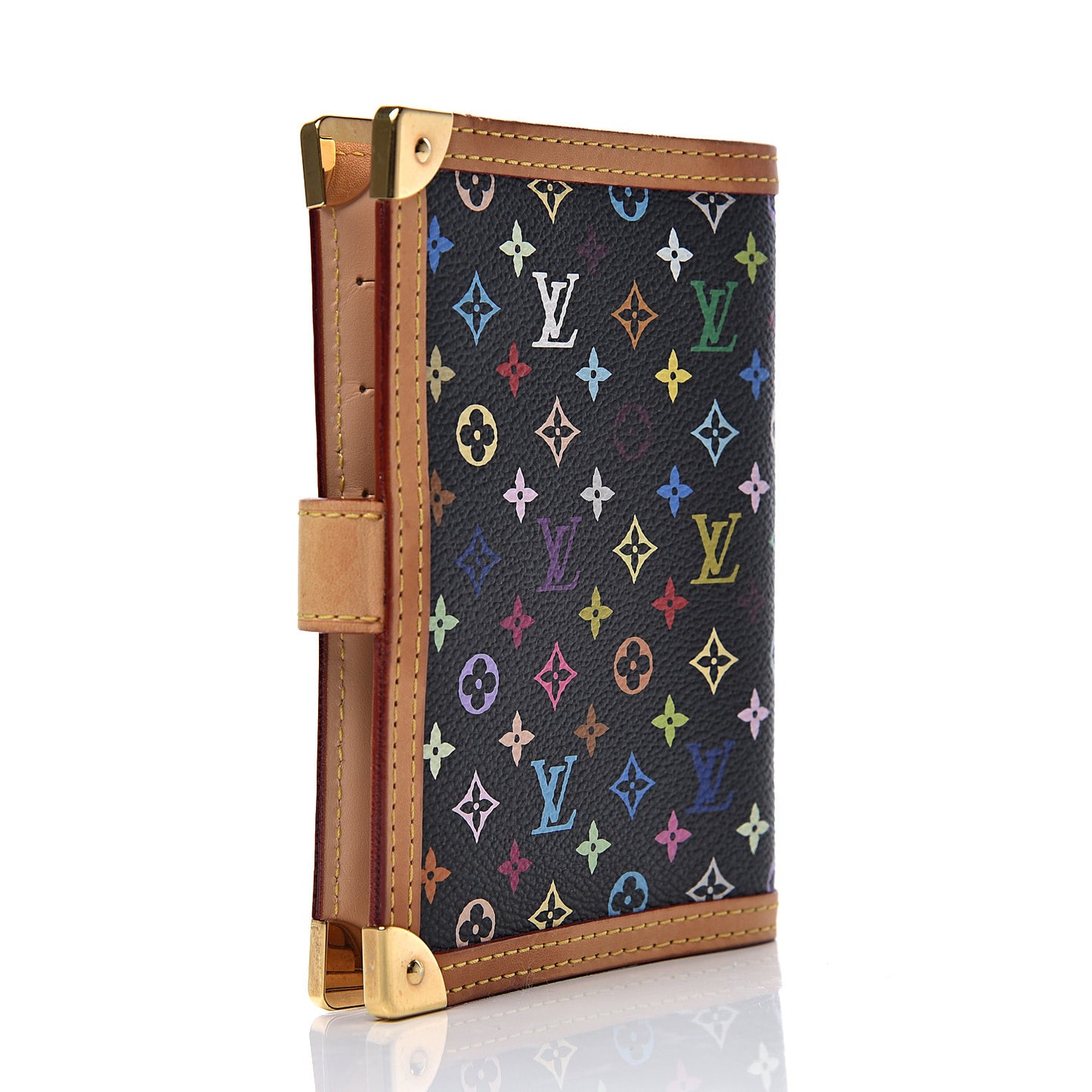 Monogram Multicolor Small Ring Agenda Cover Black