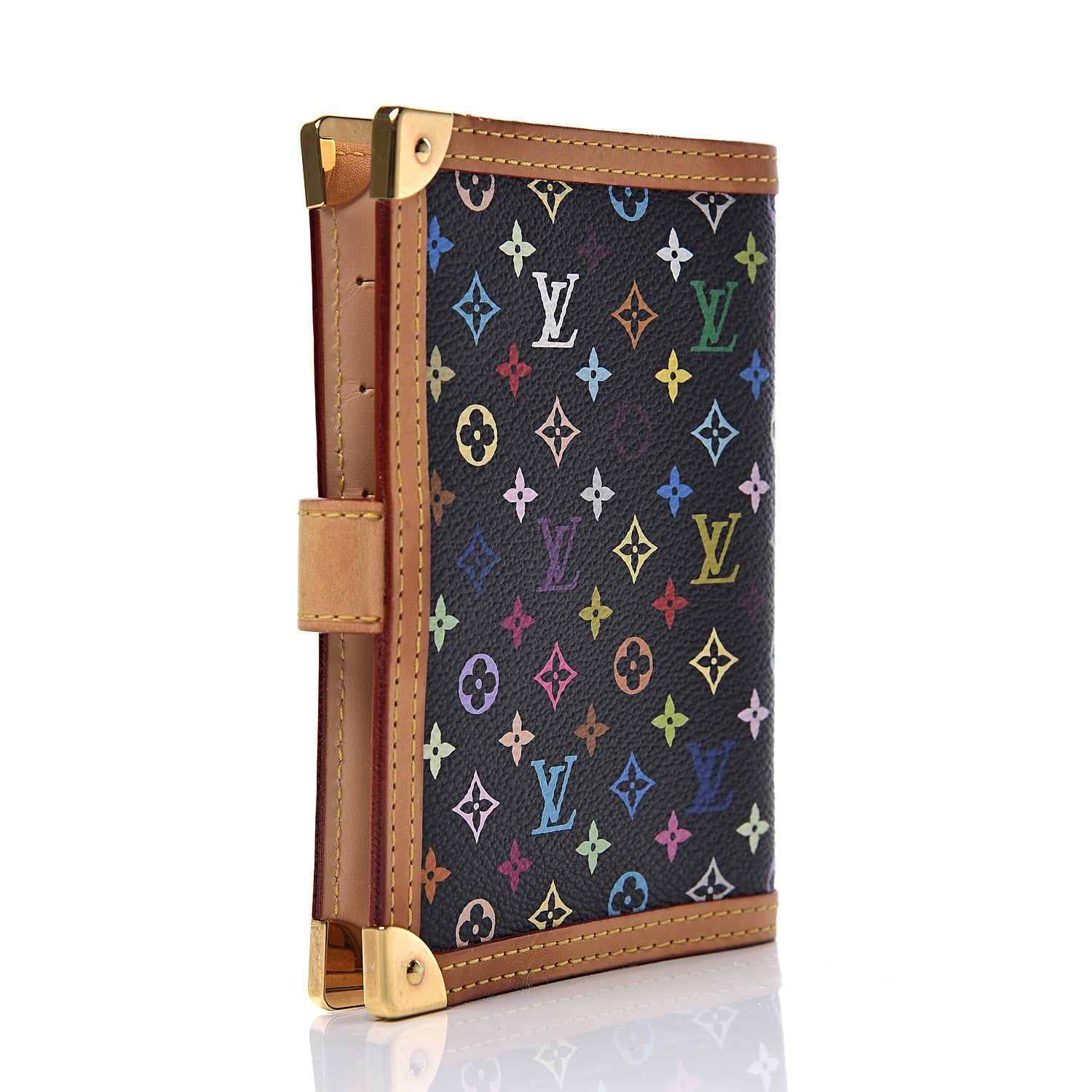 Louis Vuitton Monogram Multicolor Small Ring Agenda Cover Black 2 of 7