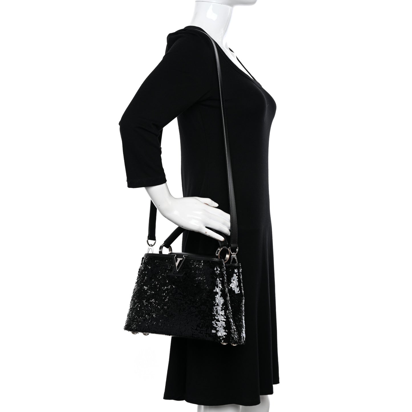 Calfskin Sequin Capucines BB Night Fever