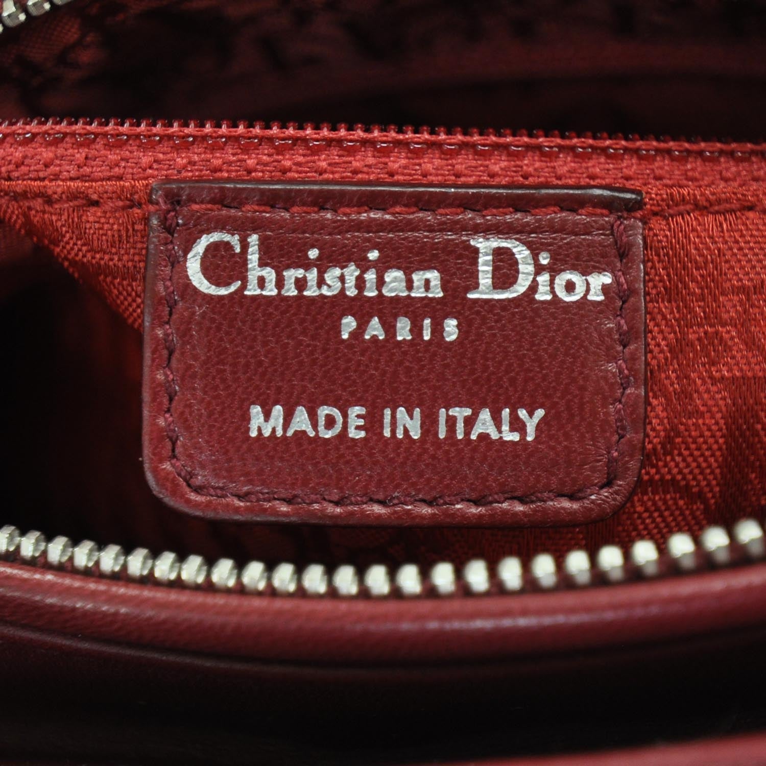 Christian Dior Lambskin Cannage Medium Lady Dior Red 6 of 8