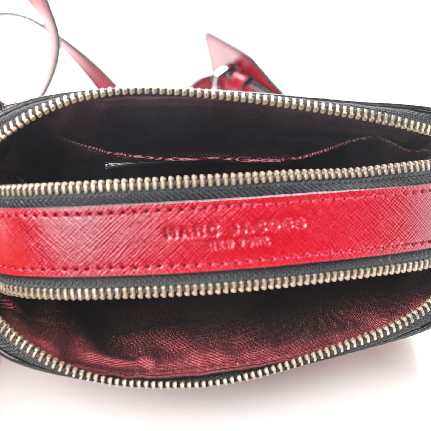 Saffiano Small Snapshot Camera Bag Red Multicolor